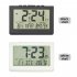 Led Alarm Clock Time Date Temperature Humidity Display Desk Clock For Bedroom Home Office Decor  21x14x2 5cm  White