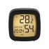 Led Alarm Clock With Backlight Battery Operated LCD Display Temperature Humidity Monitor For Home Use Office School yellow light white shell