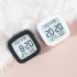 Led Alarm Clock With Backlight Battery Operated LCD Display Temperature Humidity Monitor For Home Use Office School yellow light white shell