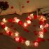 Led Artificial Rose Flower String Lights Romantic Fairy Light Lamp Garland Pink White 3 meters 20 lights