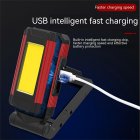 Led Auto Repair Working Light With Magnet Bracket Usb Rechargeable Multi functional Cob Glare Flashlight red