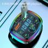 Led Backlight Bluetooth compatible  Fm  Transmitter Car Mp3 Tf u Disk Player Car Kit Dual Usb Adapter 4 2a pd Type C Fast Charger Q7 black