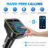 Led Backlight Bluetooth compatible Fm Transmitter Car Hands Free Mp3 Player Dual Usb 4 2a pd Type C Fast Charger  b5  black