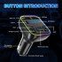 Led Backlight Bluetooth compatible Fm Transmitter Car Hands Free Mp3 Player Dual Usb 4 2a pd Type C Fast Charger  b5  black