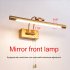 Led Bathroom Mirror Bathroom Light Fixtures With 350    Rotating Lamp Head Waterproof LED Light Strips Circular Switch Bathroom Vanity Mirror Headlight yellow br