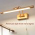 Led Bathroom Mirror Bathroom Light Fixtures With 350    Rotating Lamp Head Waterproof LED Light Strips Circular Switch Bathroom Vanity Mirror Headlight yellow br