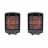 Led Bike Safety Warning Turn Signals Light Usb Rechargeable Wireless Remote Control Bicycle Rear Tail Lamp black