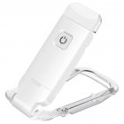 Led Book Light Usb Rechargeable Portable 3 Brightness Adjustable Clip-on Reading Light Gift For Book Lovers (White) 1W