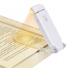 Led Book Reading Light Portable Usb Rechargeable Flexible Adjustable Brightness Eye Protective Clip Lamp White