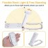Led Book Reading Light Portable Usb Rechargeable Flexible Adjustable Brightness Eye Protective Clip Lamp White