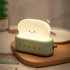 Led Bread Maker Night Light Dimming Usb Rechargeable Bedside Table Lamp With Charging Indicator yellow 4W