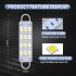 Led Bulb 44mm 12smd 3030 Bright White Bulb with Rigid Loop Lights for Reading White light