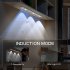 Led Cabinet Light 3 Modes Adjustable Brightness Energy Saving Ultra thin Intelligent Motion Sensor Lamp Black 20CM