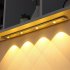 Led Cabinet Light 3 Modes Adjustable Brightness Energy Saving Ultra thin Intelligent Motion Sensor Lamp Black 30CM