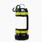 Led Camping Lantern 3000mah Power Bank Waterproof Rechargeable Camping Flashlight For Outdoor Hiking Black+Green