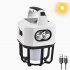 Led Camping Lanterns Solar Lights  Rechargeable USB Portable Light Flashlight With Built in Handle  8 Lighting Modes For Camping And Hiking White