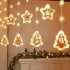 Led Christmas String Lights With Remote Control Snowflake Star Christmas Tree Led Fairy Lights For Christmas Decorations Colored light USB remote control