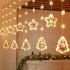 Led Christmas String Lights With Remote Control Snowflake Star Christmas Tree Led Fairy Lights For Christmas Decorations Warm white light USB remote control