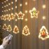 Led Christmas String Lights With Remote Control Snowflake Star Christmas Tree Led Fairy Lights For Christmas Decorations Colored light Battery remote control