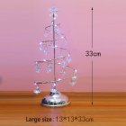 Led Christmas Tree Shape Table Lamp Ornaments Crystal Decorative Lights
