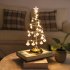 Led Christmas Tree Shape Table Lamp Ornaments Crystal Decorative Lights for Holiday Decoration Cold White Silver