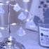 Led Christmas Tree Shape Table Lamp Ornaments Crystal Decorative Lights for Holiday Decoration Cold White Silver