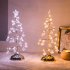Led Christmas Tree Shape Table Lamp Ornaments Crystal Decorative Lights for Holiday Decoration Cold White Silver