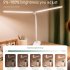 Led Clip On Table Lamp 3 Levels 1500mah Large Capacity Battery Rechargeable Eye Protection Desk Lamps White