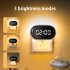 Led Clock Night Light with RC 3 level Timing Dimming App Control Bedside Lamp Yellow light