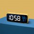Led Digital Alarm Clock 12   24 Hour Adjustable Volume Brightness Mirror Clocks For Bedroom Home Office white
