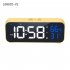 Led Digital Alarm Clock 12   24 Hour Adjustable Volume Brightness Mirror Clocks For Bedroom Home Office white