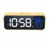 Led Digital Alarm Clock 12   24 Hour Adjustable Volume Brightness Mirror Clocks For Bedroom Home Office yellow