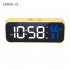 Led Digital Alarm Clock 12   24 Hour Adjustable Volume Brightness Mirror Clocks For Bedroom Home Office black