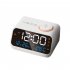 Led Digital Alarm Clock Fm Radio Dimming Rechargeable Temperature Humidity Meter with Snooze Function Black