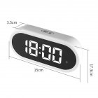 Led Digital Alarm Clock Dimming Adjustable Brightness Table Mirror Clock
