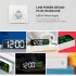 Led Digital Alarm Clock Time Date Temperature Display Large screen Desk Table Clock for Living Room Office White