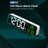 Led Digital Alarm Clock Time Date Temperature Display Large screen Desk Table Clock for Living Room Office Black