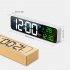 Led Digital Alarm Clock Time Date Temperature Display Large screen Desk Table Clock for Living Room Office Black