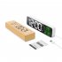 Led Digital Alarm Clock Time Date Temperature Display Large screen Desk Table Clock for Living Room Office Black