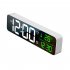 Led Digital Alarm Clock Time Date Temperature Display Large screen Desk Table Clock for Living Room Office Black