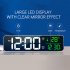 Led Digital Alarm Clock Time Date Temperature Display Large screen Desk Table Clock for Living Room Office Black