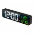 Led Digital Alarm Clock Time Date Temperature Display Large screen Desk Table Clock for Living Room Office Black