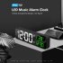 Led Digital Alarm Clock Time Date Temperature Display Large screen Desk Table Clock for Living Room Office Black