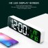 Led Digital Alarm Clock Time Date Temperature Display Large screen Desk Table Clock for Living Room Office Black
