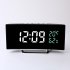 Led Digital Alarm Clock With Time Date Temperature Humidity Display 12 24h Multi function Desk Table Clock green