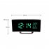 Led Digital Alarm Clock With Time Date Temperature Humidity Display 12 24h Multi function Desk Table Clock green