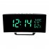 Led Digital Alarm Clock With Time Date Temperature Humidity Display 12 24h Multi function Desk Table Clock green