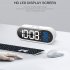 Led Digital Alarm Clock Rechargeable Adjustable Volume Brightness Luminous Table Clock Temperature Humidity Meter White