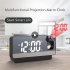 Led Digital Projection Alarm Clock Table Electronic Alarm Clock With 180 Degrees Time Projector Bedroom Bedside Clock White colorful light