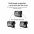 Led Digital Projection Alarm Clock Table Electronic Alarm Clock With 180 Degrees Time Projector Bedroom Bedside Clock White colorful light